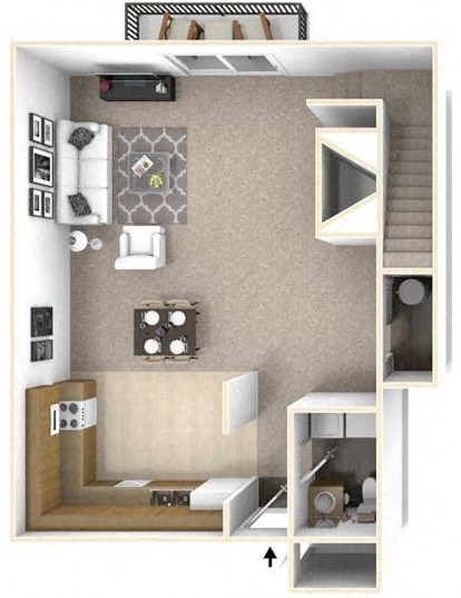 Peaks at Meadow Ridge 2x1 TH 1st Floor Floor Plan